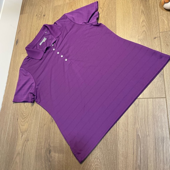 Callaway Short Sleeve Opti-dr Performance Golf Polo Shirt Purple Women’s XL - Picture 2 of 7